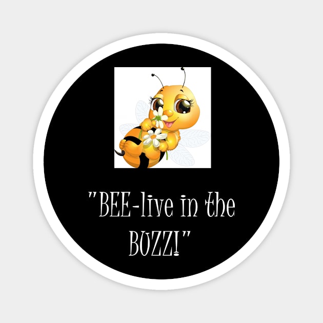 Bee funny cool witty Magnet by Bookshelfsells 